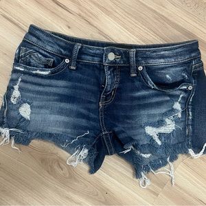 Buckle black brand denim shorts